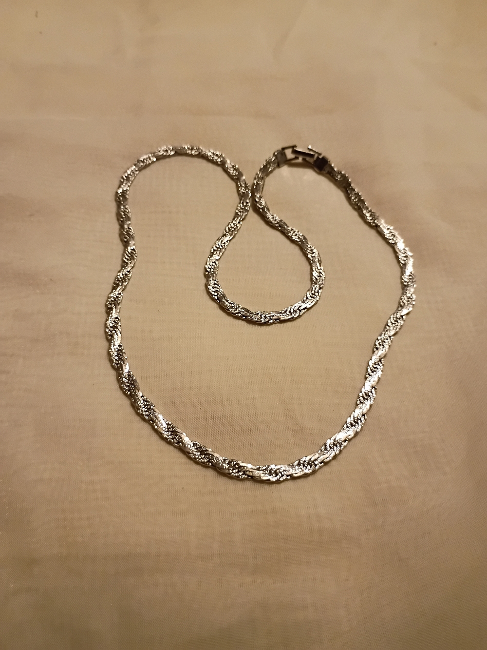 Rope Chain Necklace in Silver
